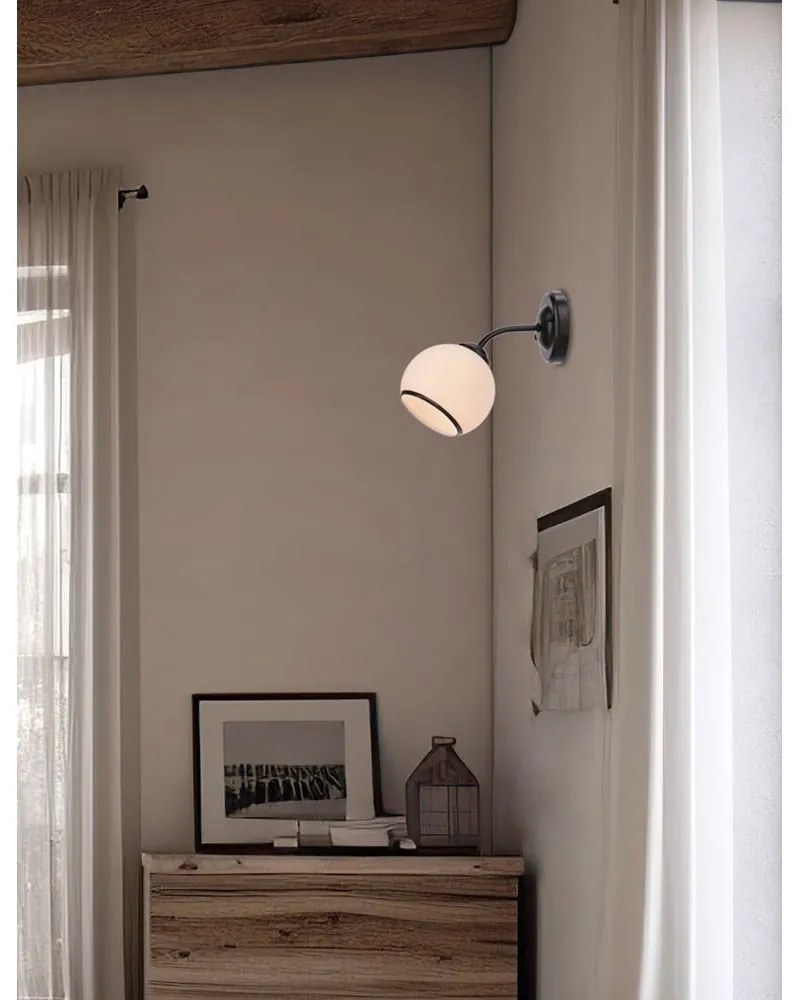 Fekete-fehér fali lámpa Marinen – Candellux Lighting