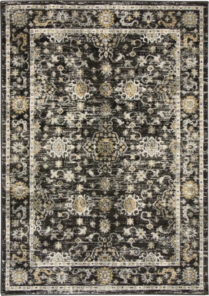 Díszszszőnyeg Antracit Stílusos Puha Nappaliba Lucca 60x100 cm