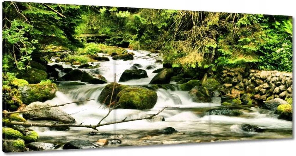Festmények 120x60 Folyó a Tátrában
