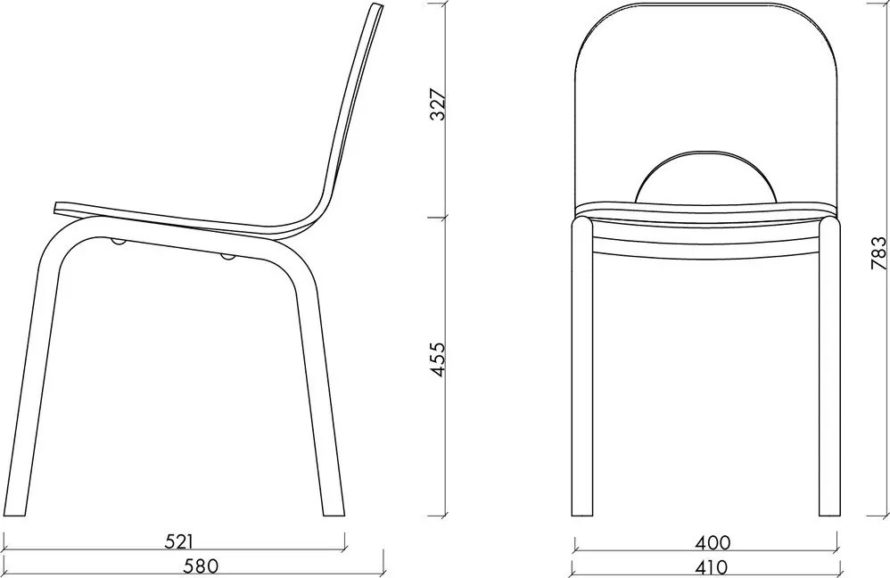 Kék étkezőszék Atto – noo.ma