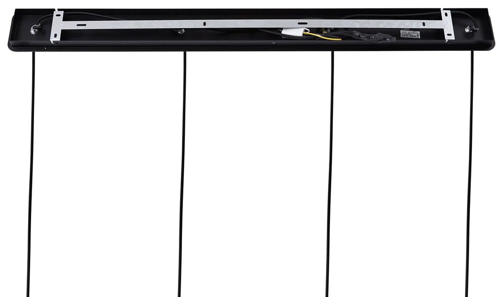 Retro függőlámpa fekete, narancssárga üveggel, 4-es - Denise