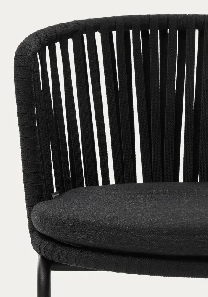 Fekete fém kerti szék Saconca – Kave Home