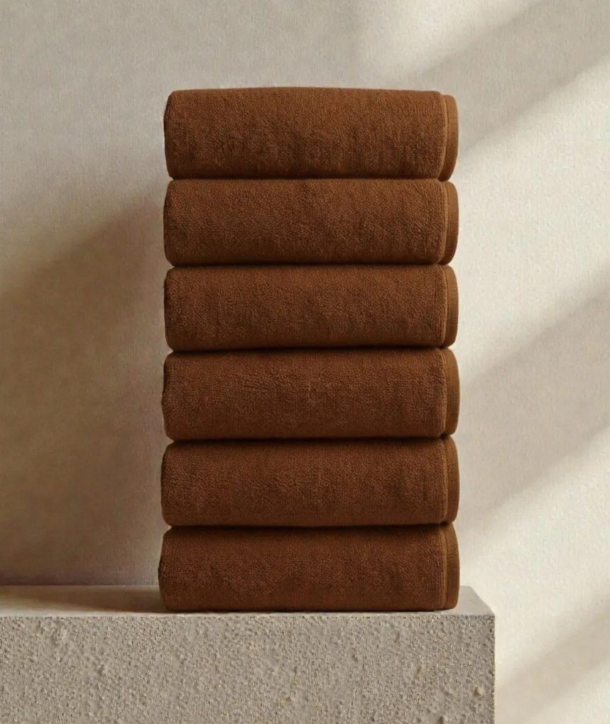 Törülköző, barna, 50×90 cm