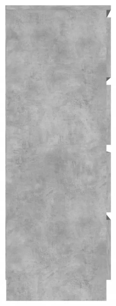 betonszürke szerelt fa tálalószekrény 60 x 35 x 98,5 cm