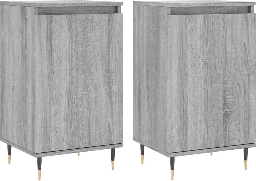 vidaXL 2 db szürke sonoma színű szerelt fa tálalószekrény 40x35x70 cm