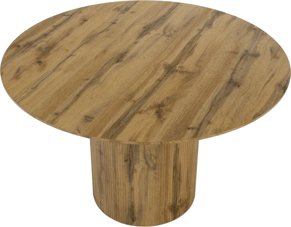 Étkezőasztal, tölgy, átmérő 120 cm, MAHIR TYP 2