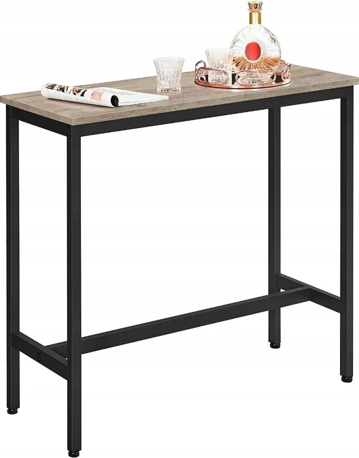 Bárasztal Loft Ipari Fém Fa Szürke-barna Vasagle LBT010B02V1