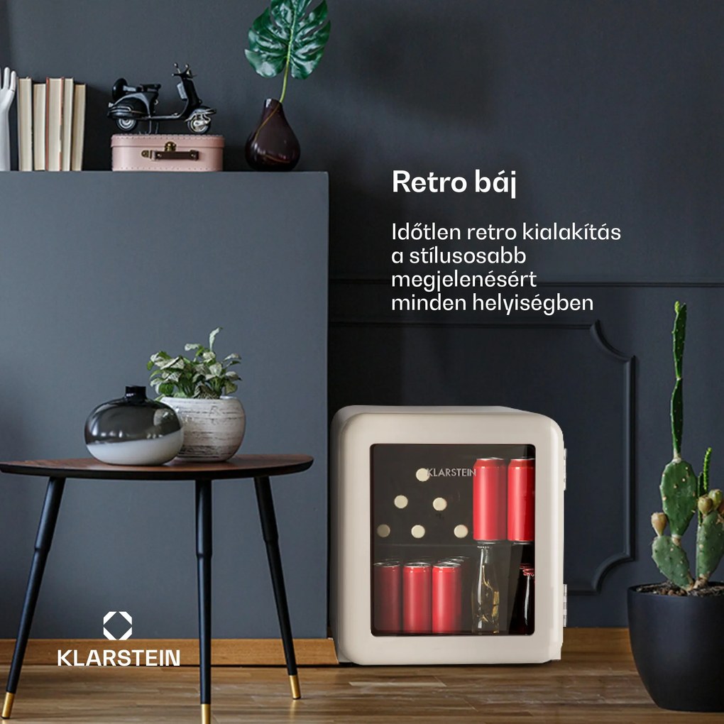 Klarstein PopLife 48, italhűtőszekrény, 0 - 10 °C, retro kivitel