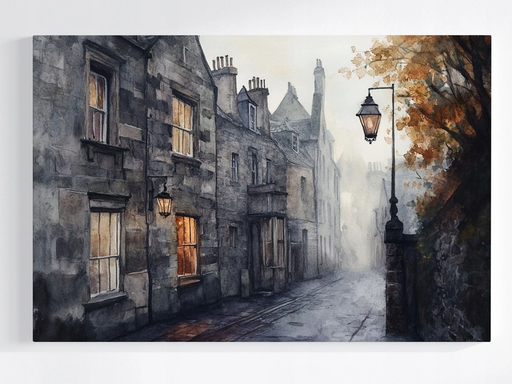 Poszter Város Skócia Edinburgh Este Alkonyat 120x80