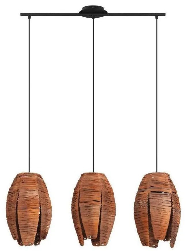 Eglo 43295 - Csillár zsinóron MONGU 3xE27/40W/230V