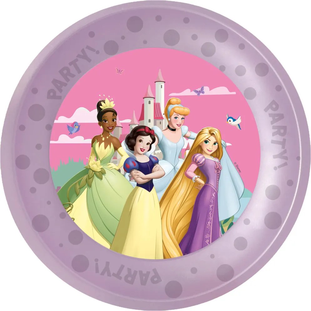 Disney Hercegnők Create Your World micro prémium műanyag lapostányér 4 db-os szett 21 cm