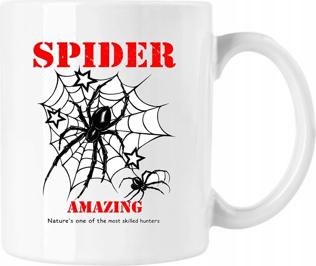 Pókhálós bögre grafika Fehér 330ml