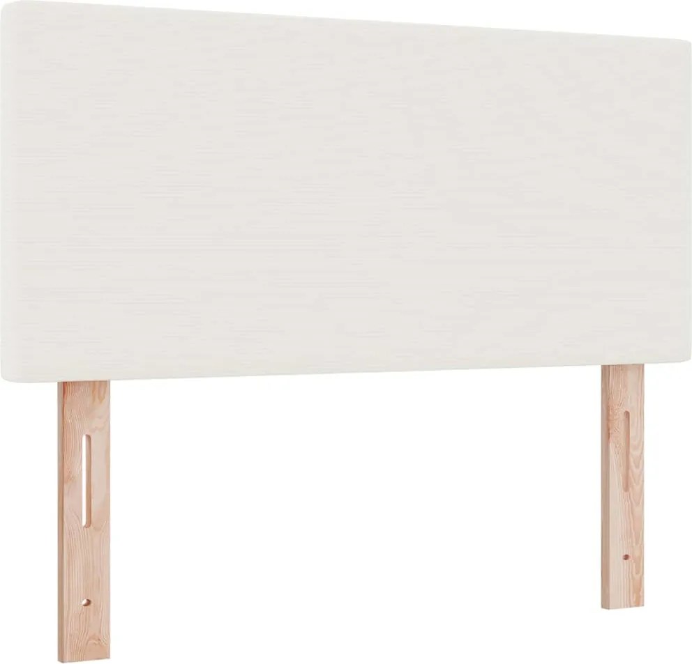 vidaXL Fejtámla Krém 100 cm Bársonyos szövet