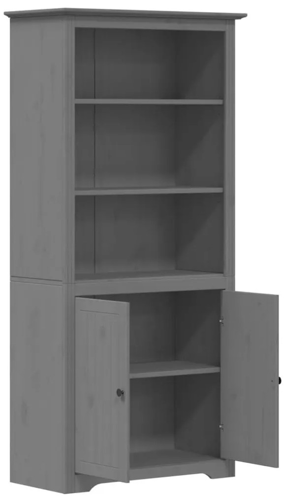 BODO szürke tömör fenyőfa könyvespolc 82 x 40 x 173 cm