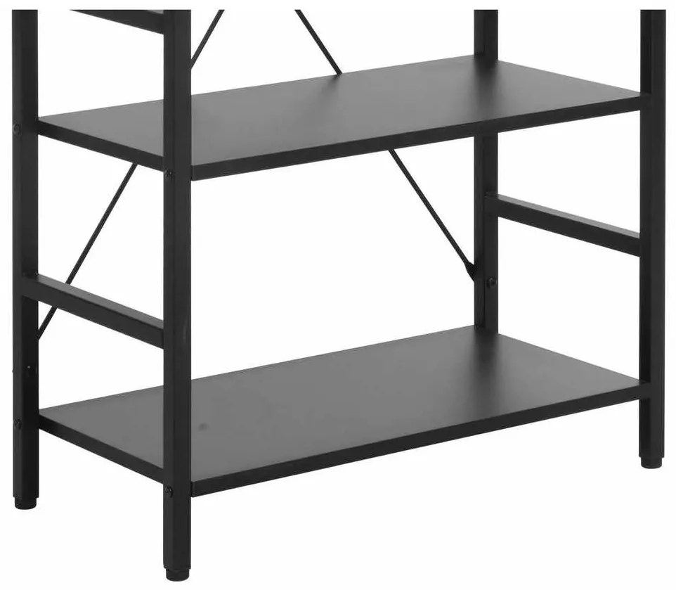 Minto polcrendszer, 4 polc, fekete