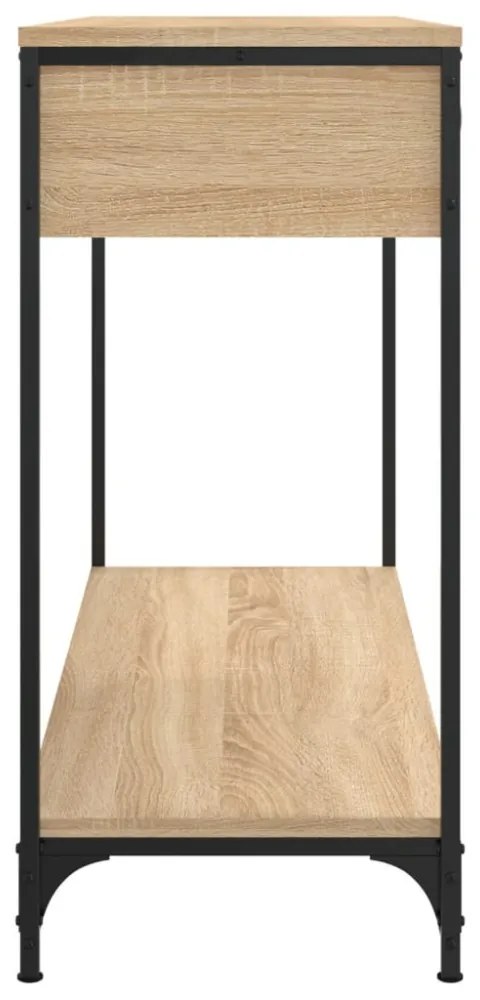sonoma tölgy színű szerelt fa dohányzóasztal 100 x 34,5 x 75 cm