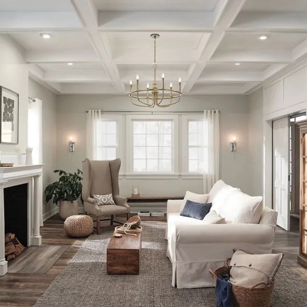 Kichler KL-CAPITOL-HILL6-PNBR - Csillár láncon CAPITOL HILL 6xE14/40W/230V