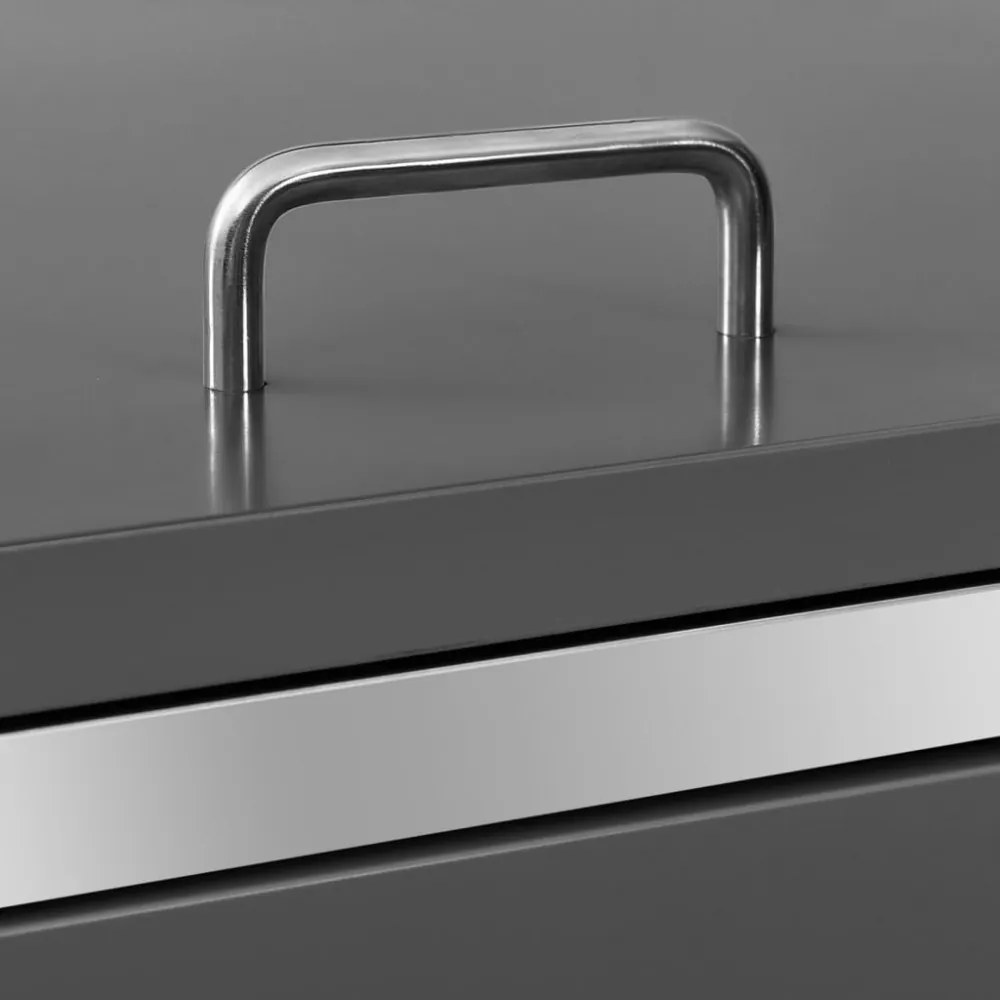 acél tároló gurítható szemeteskukához 69 x 77,5 x 112,5 cm