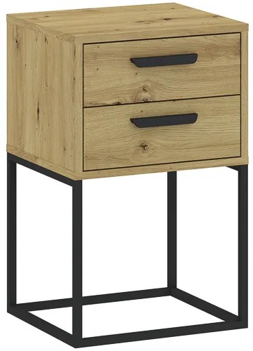 Éjjeliszekrény 2 Fiókkal Tölgy Színben CADRO NR9 40 cm