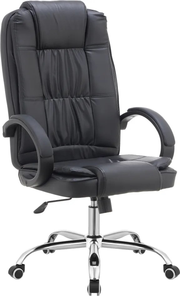 Irodai szék, fekete ekobőr, MADOX NEW