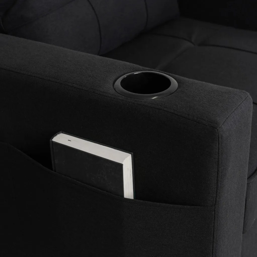 Ágyazható Fotel Fekete Kárpittal. SOLOR