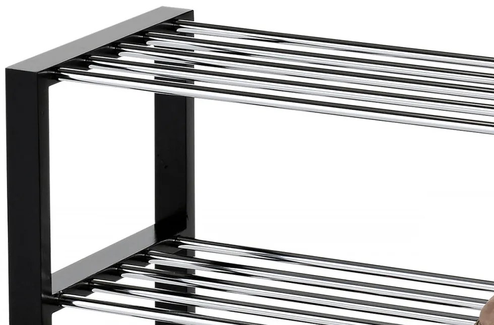 Modern, 4 rafturi pantofi de stocare negru 83168-14