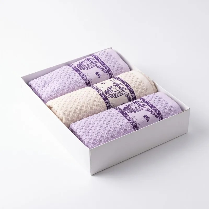 Lavender frottír konyharuha szett 3 db