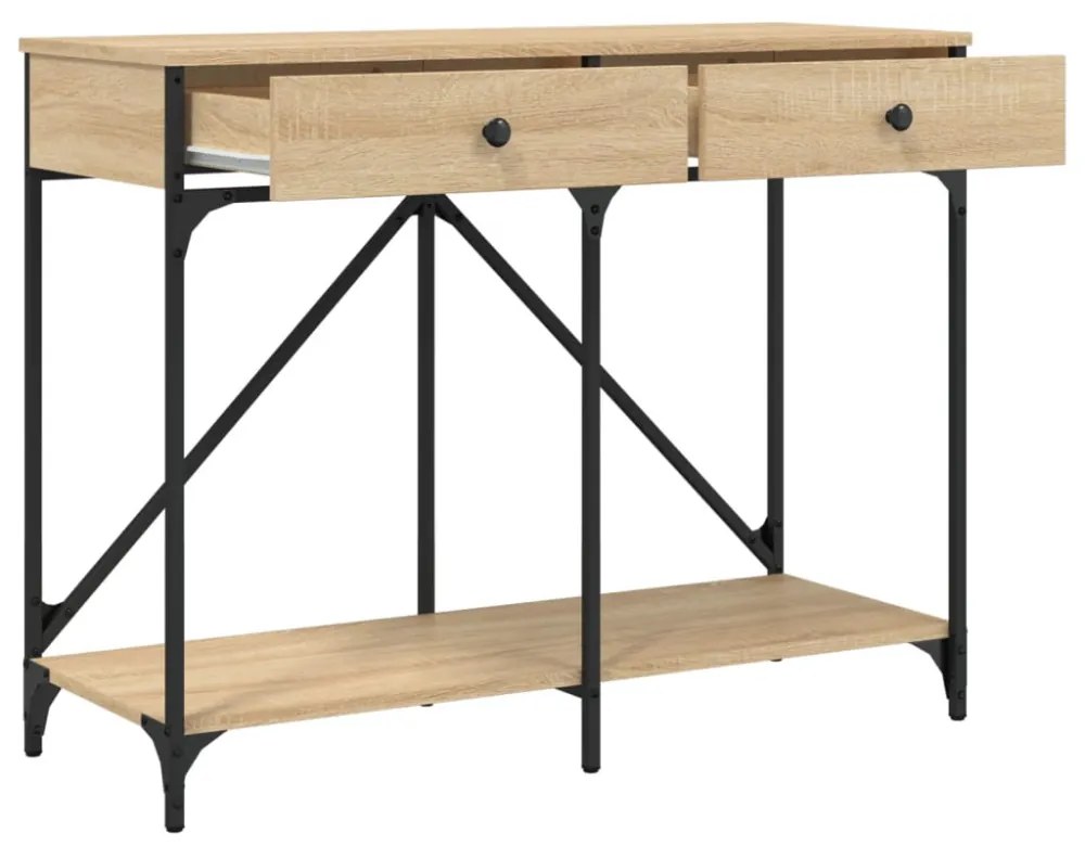 sonoma tölgy színű szerelt fa dohányzóasztal 100 x 39 x 78,5 cm