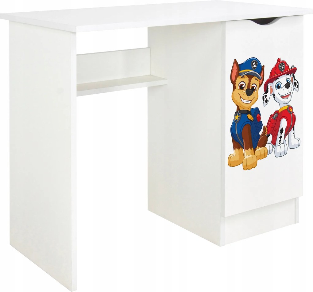 Mancs Őrjárat íróasztal gyerekszekrénnyel Oktatáshoz, játékhoz, tanuláshoz 90x50x77