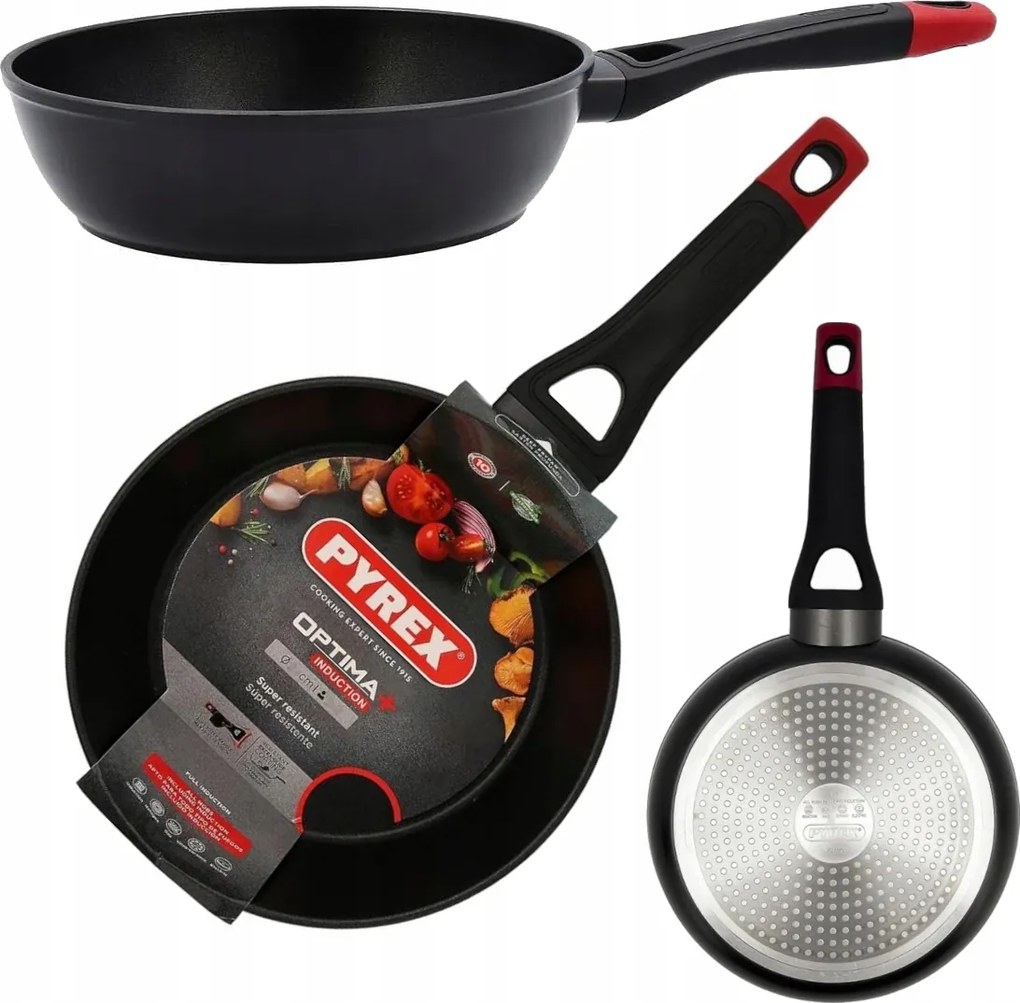 Optima+ mély tapadásmentes serpenyő 28 cm Pyrex indukciós gáz