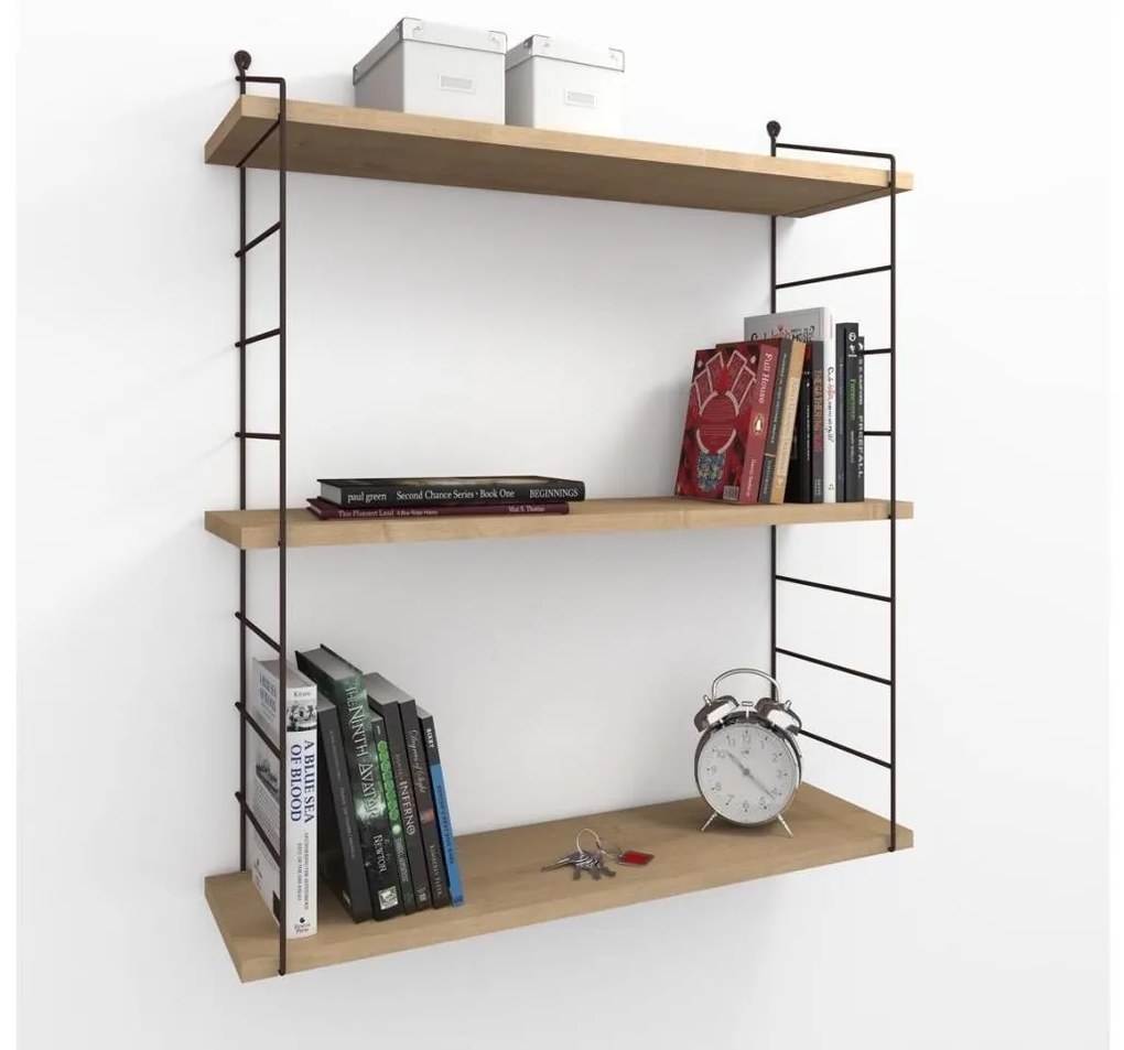 ARMONI fali polc 85x72 cm bézs/barna