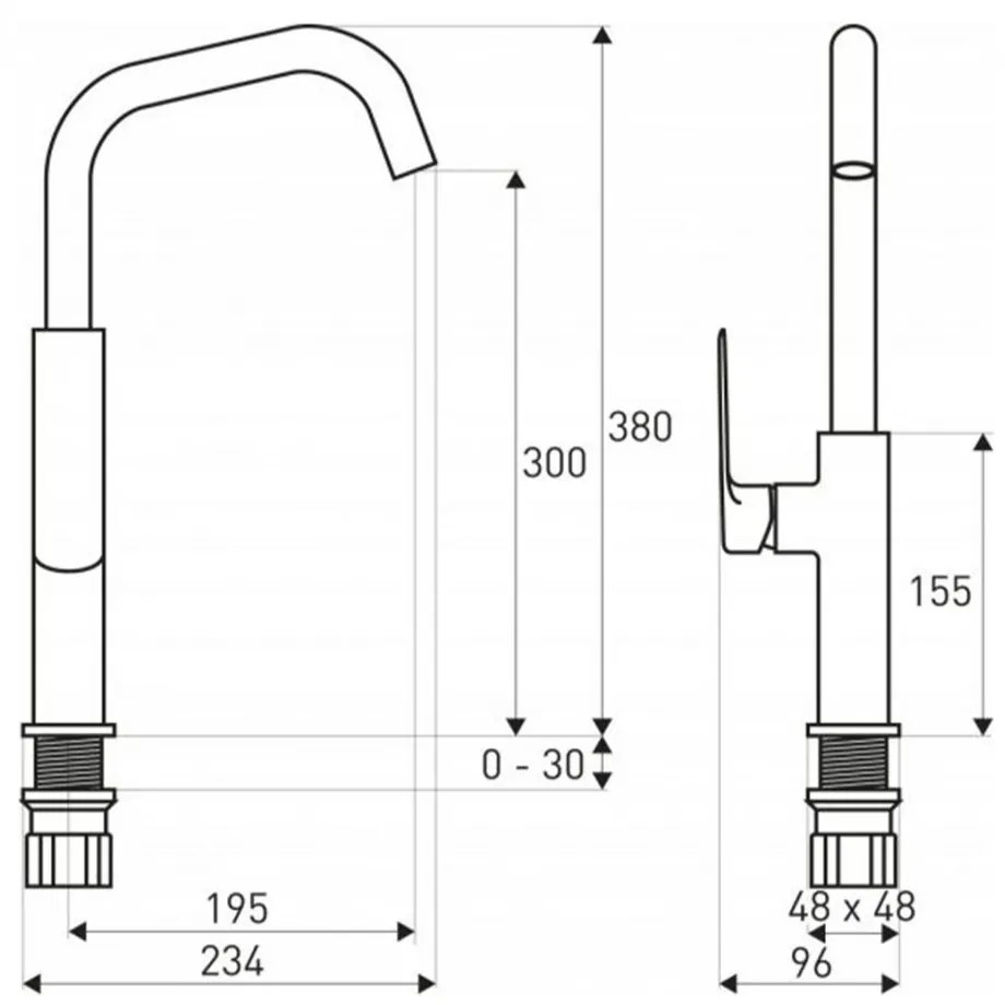 Maroko 25 fekete mosogató csaptelep