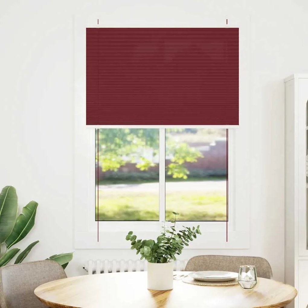 pliszírozott redőny Bordeaux piros 90x150 cm szövetszélesség