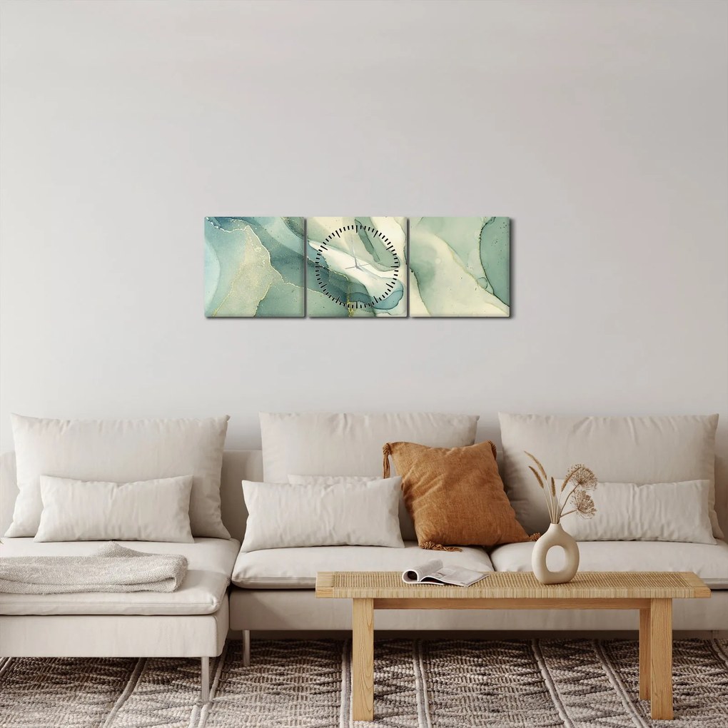 Kép - Tintaabsztrakció 3 (órával) (90x30 cm)
