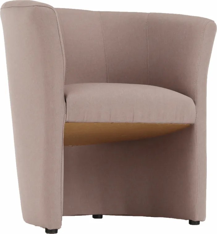 Klub fotel, pasztell rózsaszín anyag, CUBA