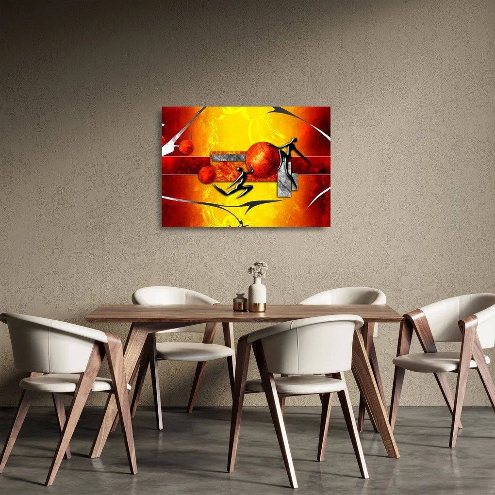 Kép - Az emberiség festménye (üvegen) (70x50 cm)