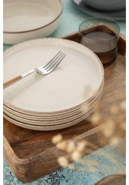 16 darabos étkészlet szürke/bézs/porcelán