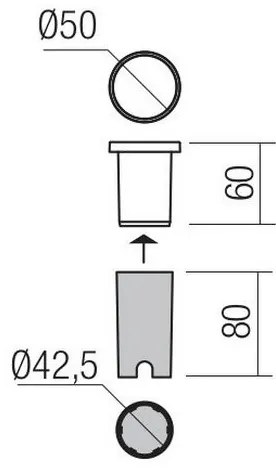 Redo 90042 - LED Kültéri beépíthető lámpa INCAS LED/2,3W/230V IP65