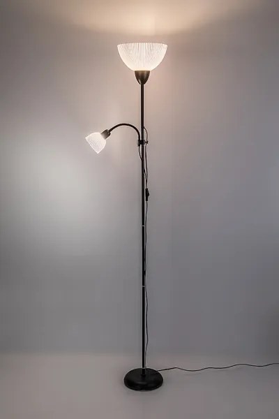 Rabalux 74109 - Állólámpa ACTION PRO 1xE27/60W/230V + 1xE14/25W fekete