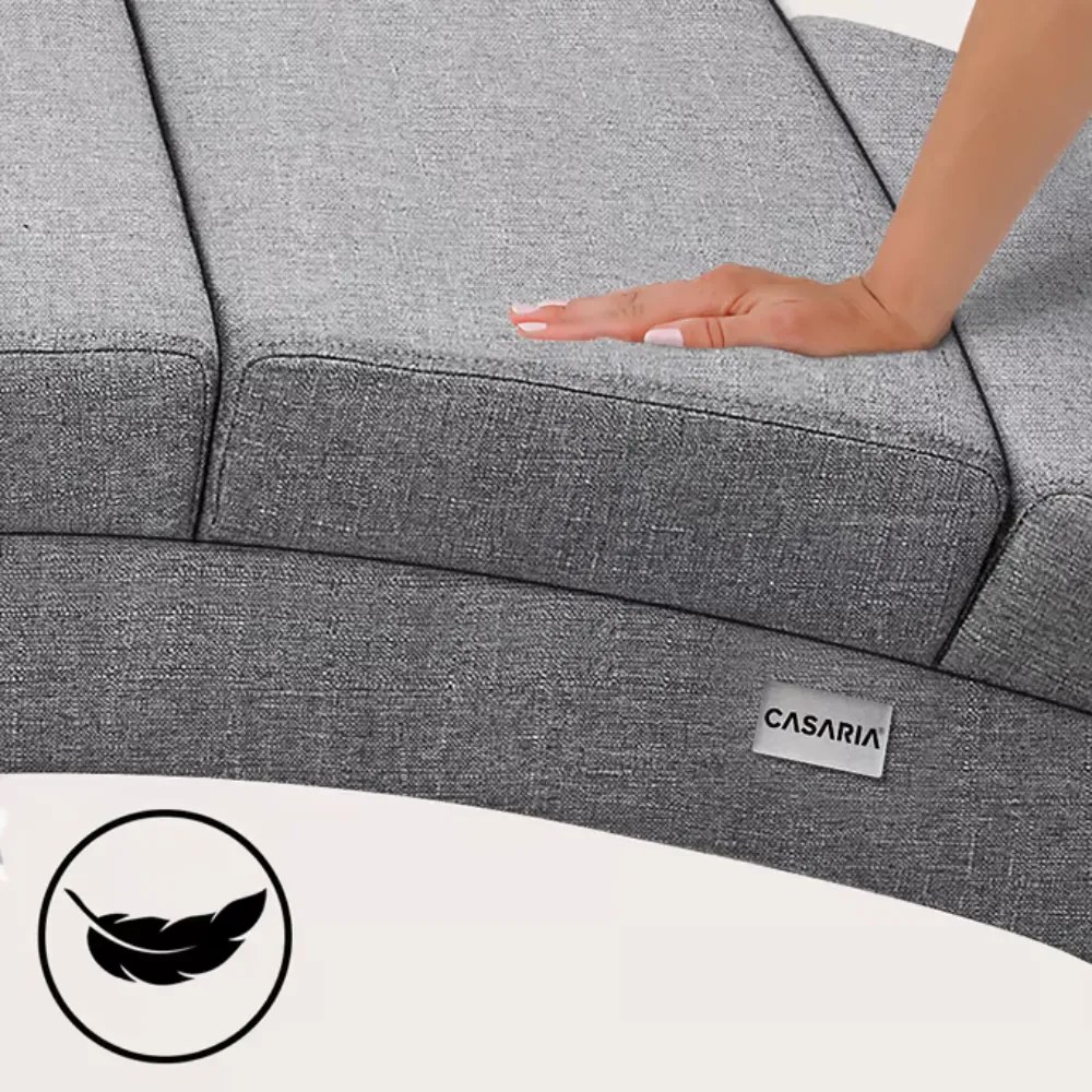 LONDON nyugágy masszázs- és fűtőfunkcióval, 186×55×89cm, szürke Casaria