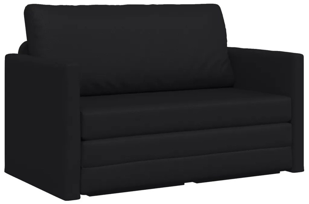 Földi kanapéágy 2 az 1-ben fekete 124x71x78 cm műbőr