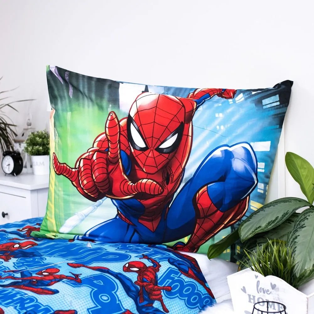 Egyszemélyes pamut gyerek ágyneműhuzat 140x200 cm Spider-man – Jerry Fabrics