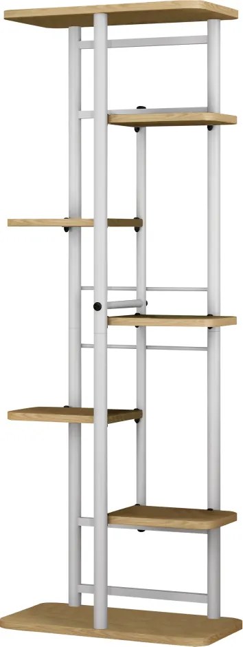 Virágállvány, fehér/sonoma tölgy, LEDOR TYP 3