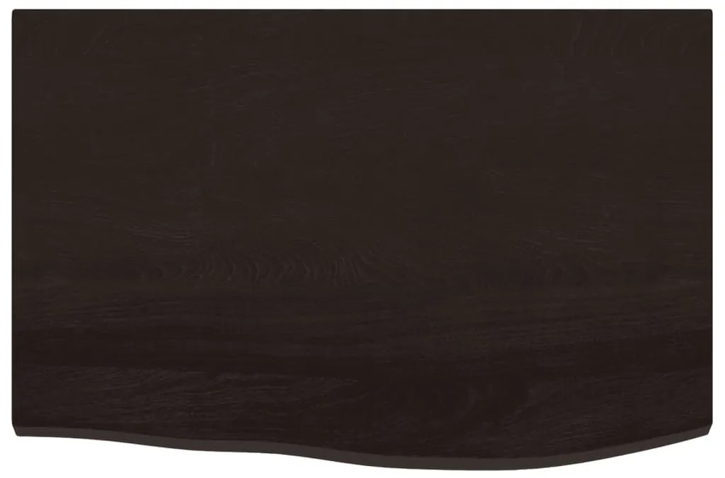 sötétbarna kezelt tömör tölgyfa asztallap 60x40x2 cm