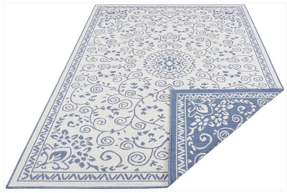 Leyte kék-krémszínű kültéri szőnyeg, 80 x 150 cm - NORTHRUGS