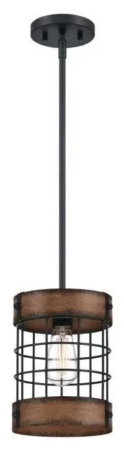 Westinghouse 61179 - Csillár zsinóron LANGSTON 1xE27/60W/230V barnwood