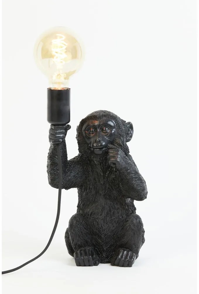 Fekete asztali lámpa (magasság 34 cm) Monkey – Light &amp; Living