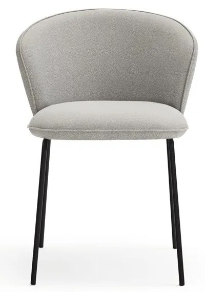 Világosszürke kárpitozott étkezőfotel szett 2 db-os Add – Teulat