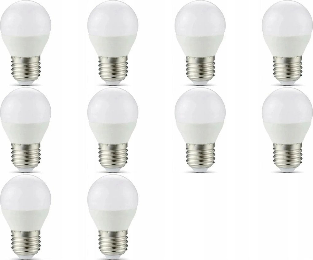 Led izzó Golyó 5W Golf Ball Nagy Menetes E27 Hideg izzó szett 10 db-os