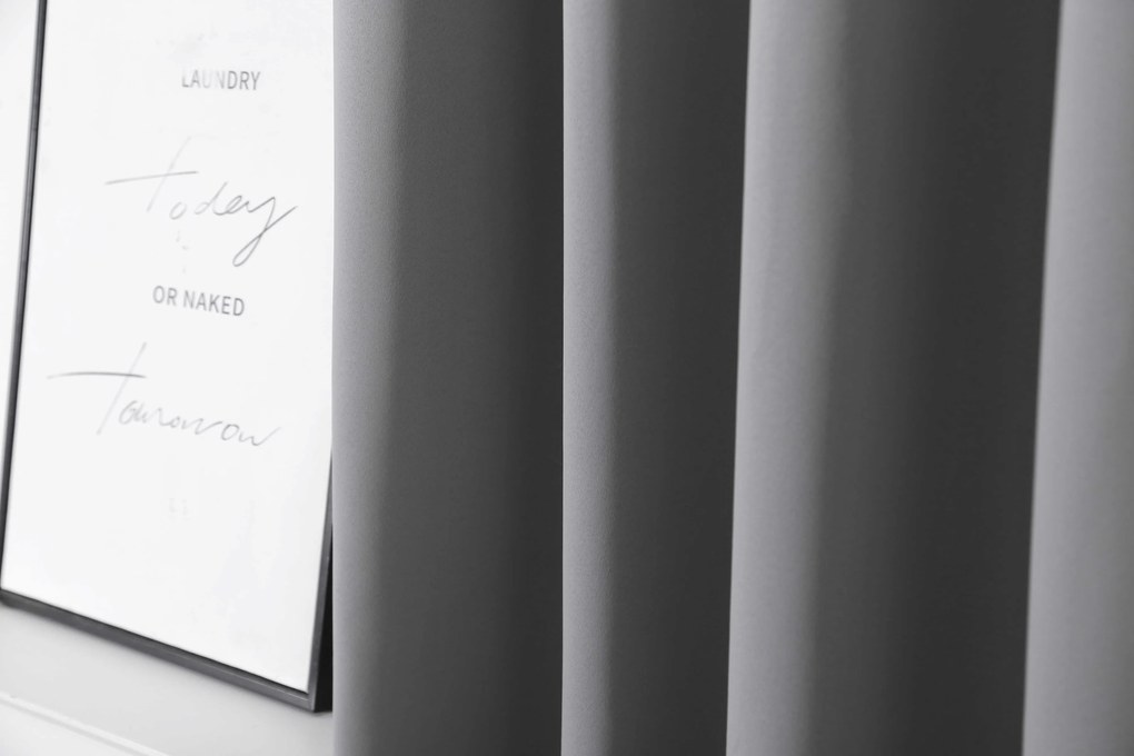 OXFORD LIGHT világosszürke függöny 140x250 cm Felfüggesztés: Hullámos sínszalag